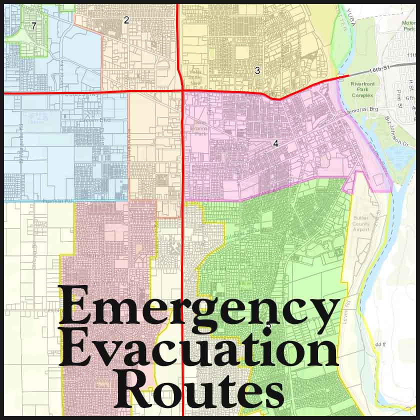 YC Emergency Evacuation Info and Map Hillcrest Ward Yuba City, CA